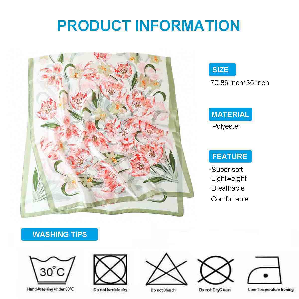 xyueanlo SR-073 Satin Royale Scarf - View 1